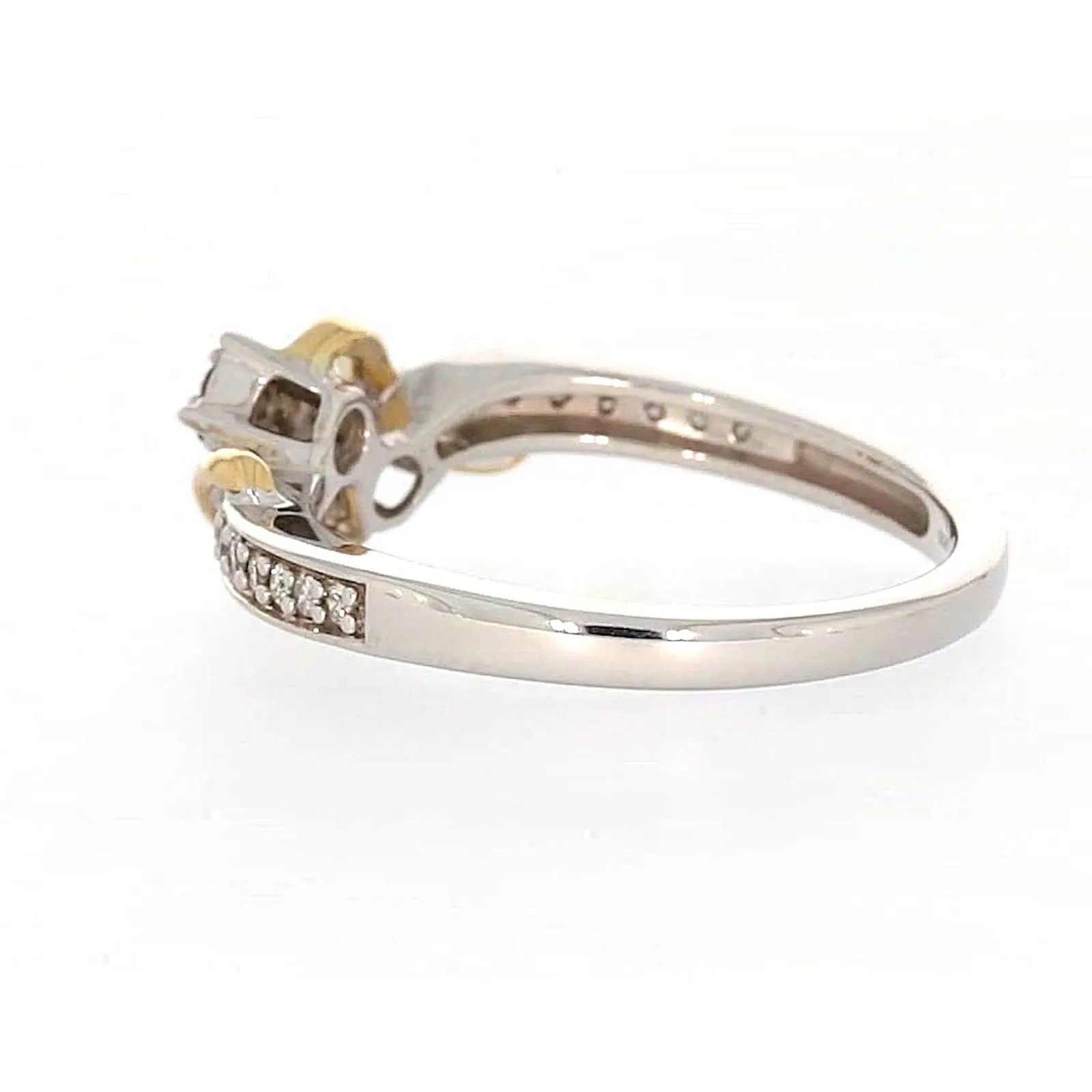 Tango Sterling Silver & 9ct Yellow Gold Round Brilliant Cut with 0.20 CARAT tw of Diamonds Ring