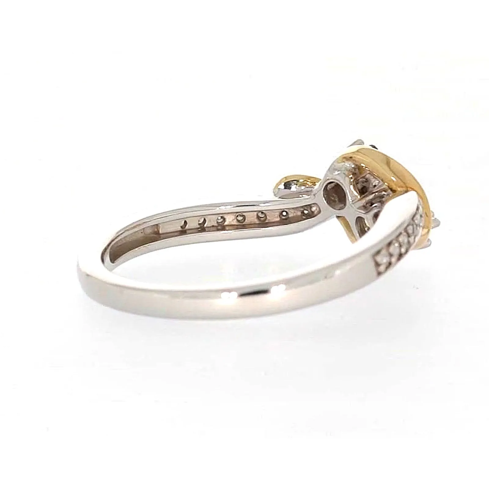 Tango Sterling Silver & 9ct Yellow Gold Round Brilliant Cut with 0.20 CARAT tw of Diamonds Ring