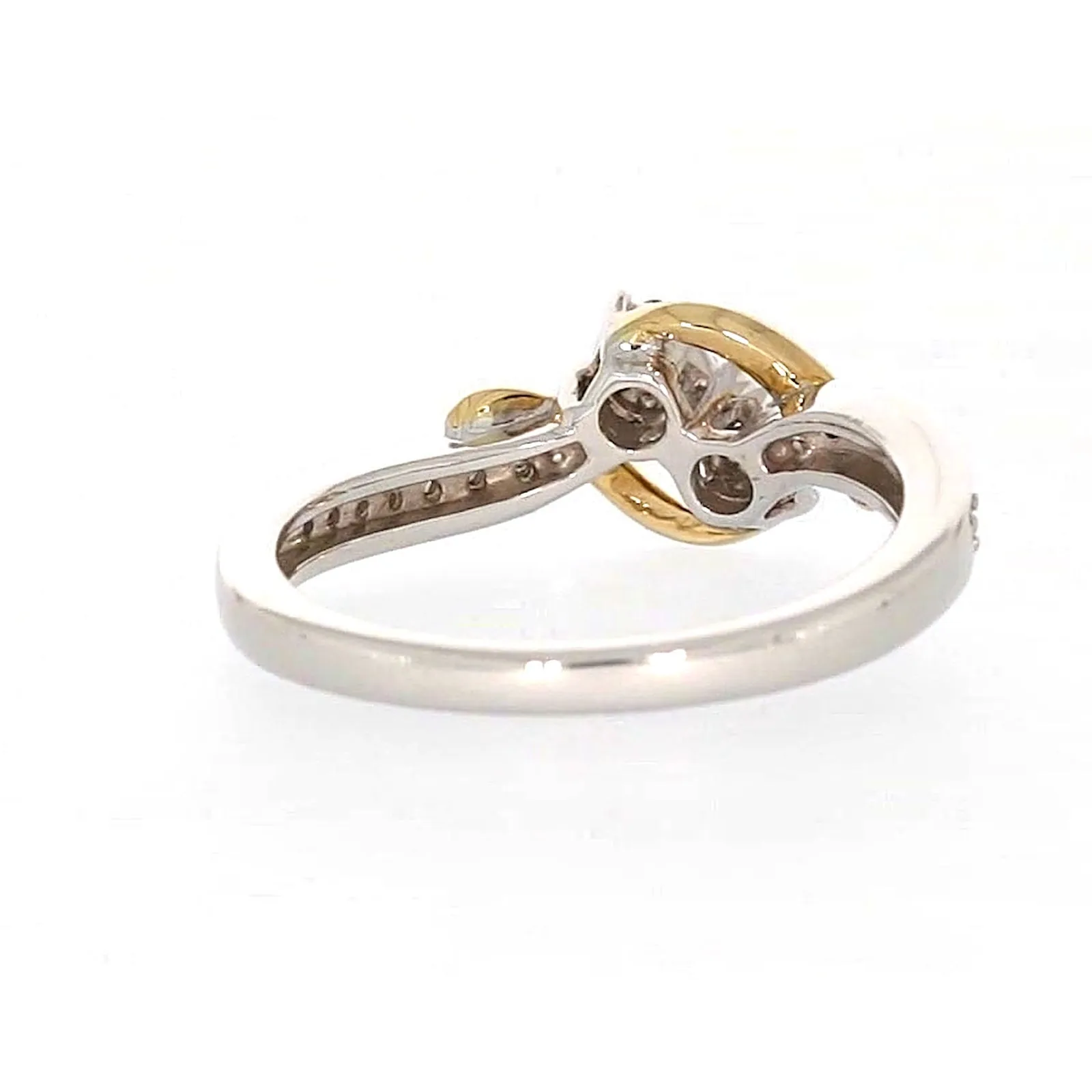 Tango Sterling Silver & 9ct Yellow Gold Round Brilliant Cut with 0.20 CARAT tw of Diamonds Ring
