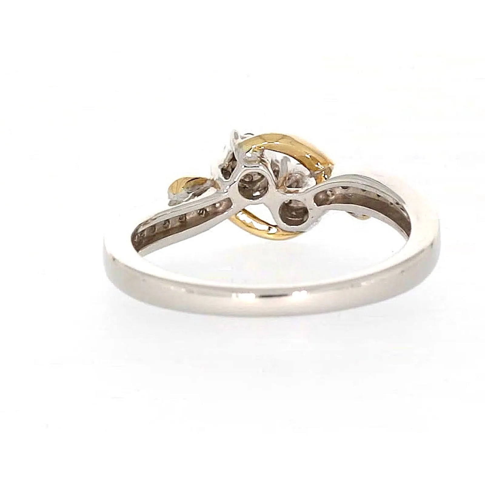 Tango Sterling Silver & 9ct Yellow Gold Round Brilliant Cut with 0.20 CARAT tw of Diamonds Ring