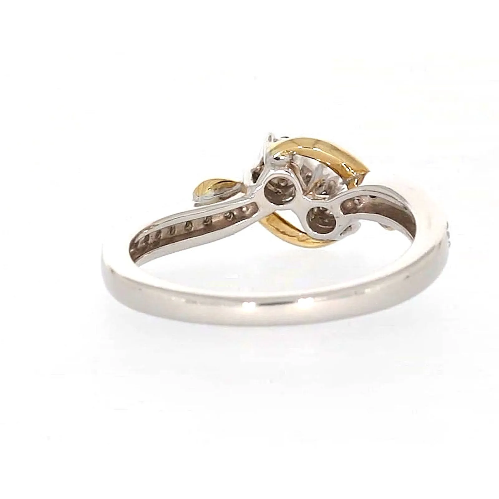 Tango Sterling Silver & 9ct Yellow Gold Round Brilliant Cut with 0.20 CARAT tw of Diamonds Ring