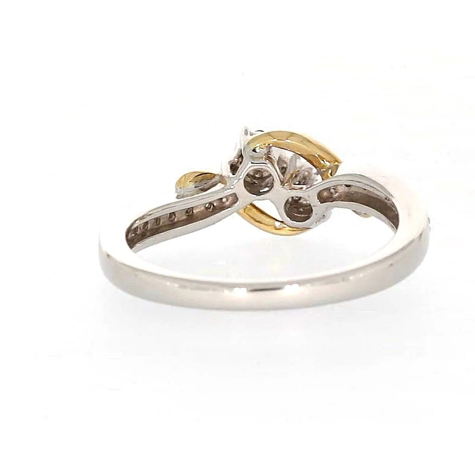 Tango Sterling Silver & 9ct Yellow Gold Round Brilliant Cut with 0.20 CARAT tw of Diamonds Ring