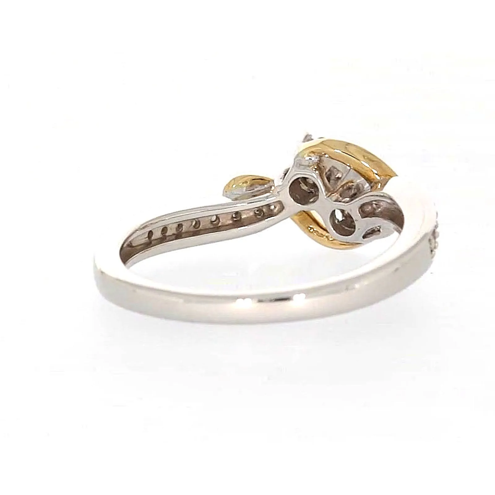 Tango Sterling Silver & 9ct Yellow Gold Round Brilliant Cut with 0.20 CARAT tw of Diamonds Ring