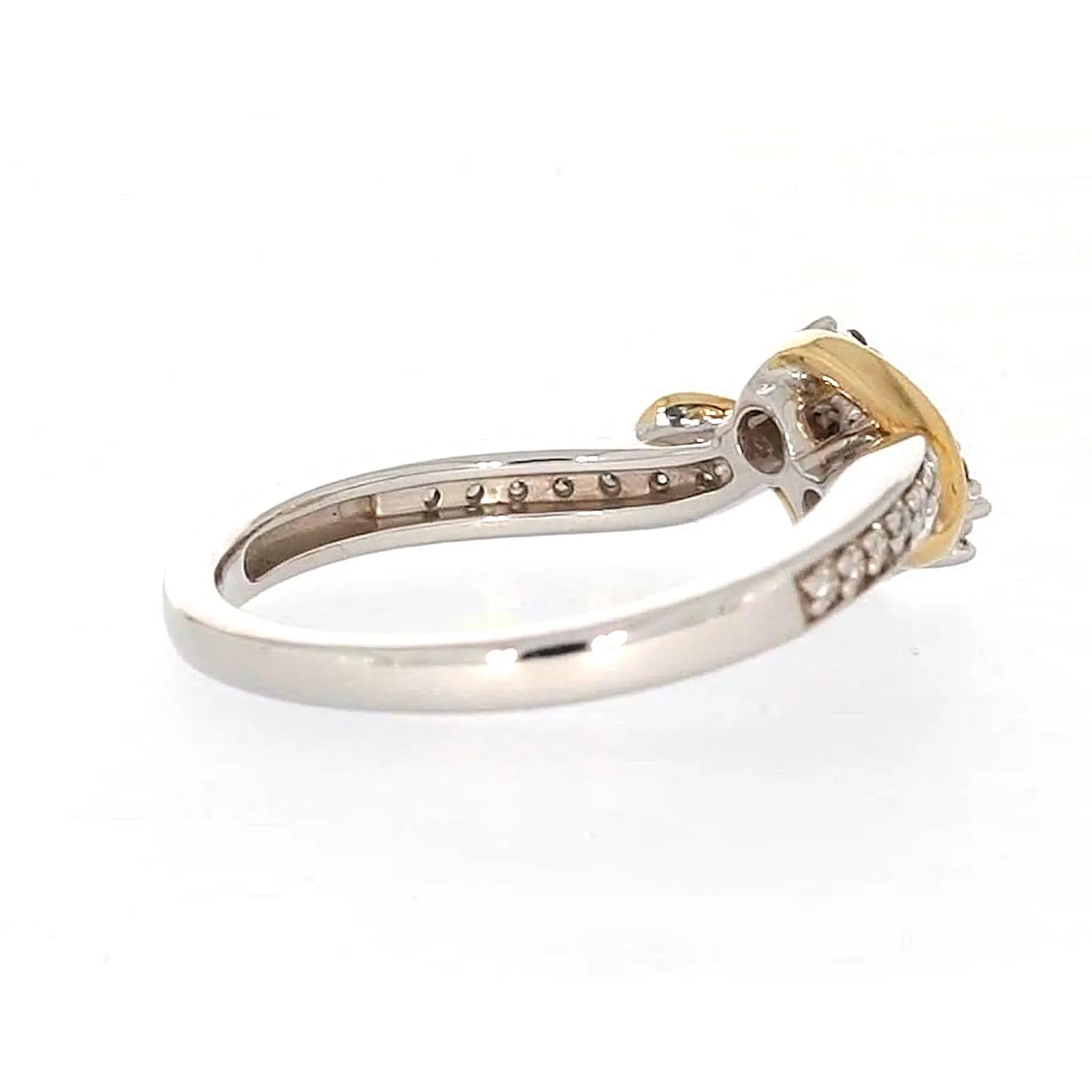 Tango Sterling Silver & 9ct Yellow Gold Round Brilliant Cut with 0.20 CARAT tw of Diamonds Ring