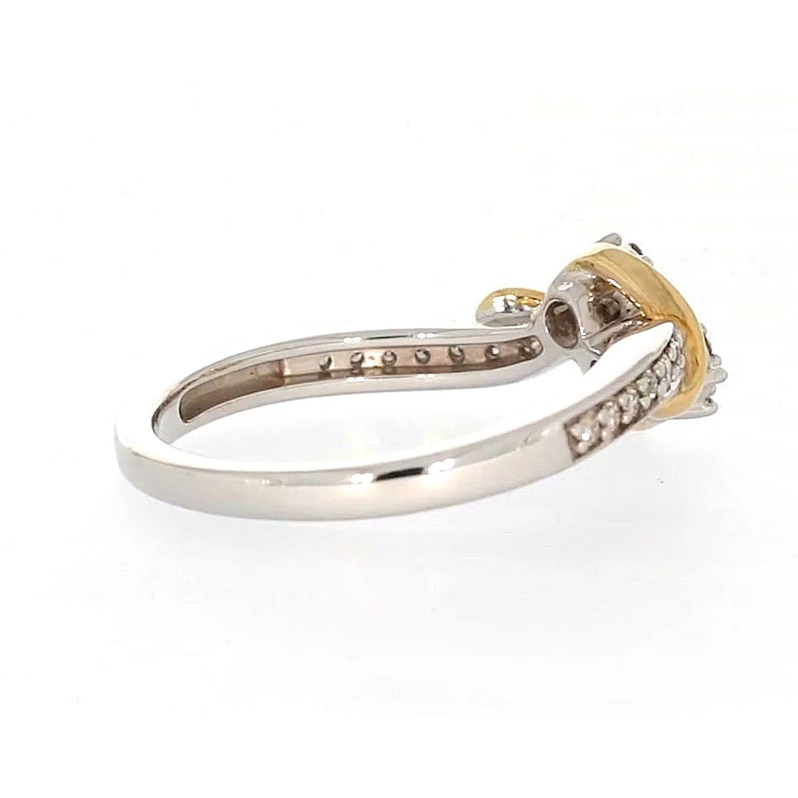 Tango Sterling Silver & 9ct Yellow Gold Round Brilliant Cut with 0.20 CARAT tw of Diamonds Ring