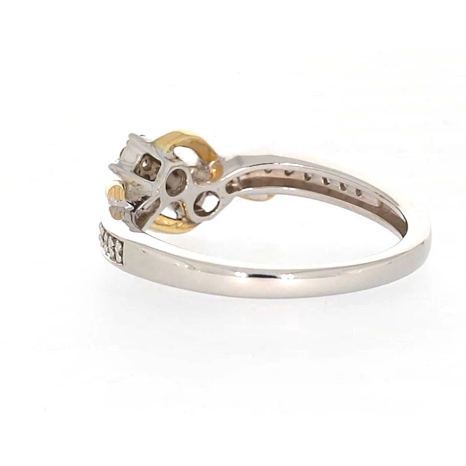 Tango Sterling Silver & 9ct Yellow Gold Round Brilliant Cut with 0.20 CARAT tw of Diamonds Ring