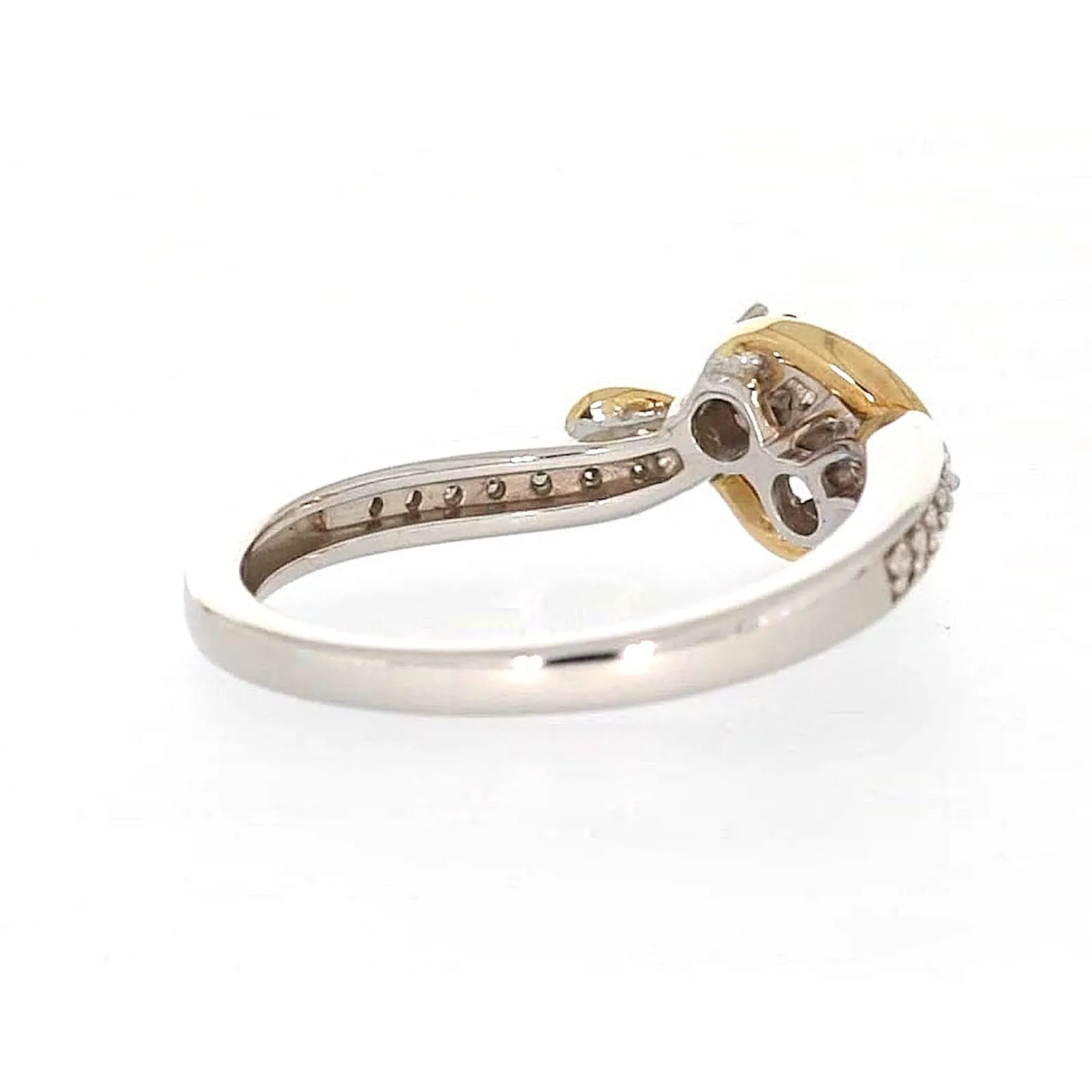 Tango Sterling Silver & 9ct Yellow Gold Round Brilliant Cut with 0.20 CARAT tw of Diamonds Ring