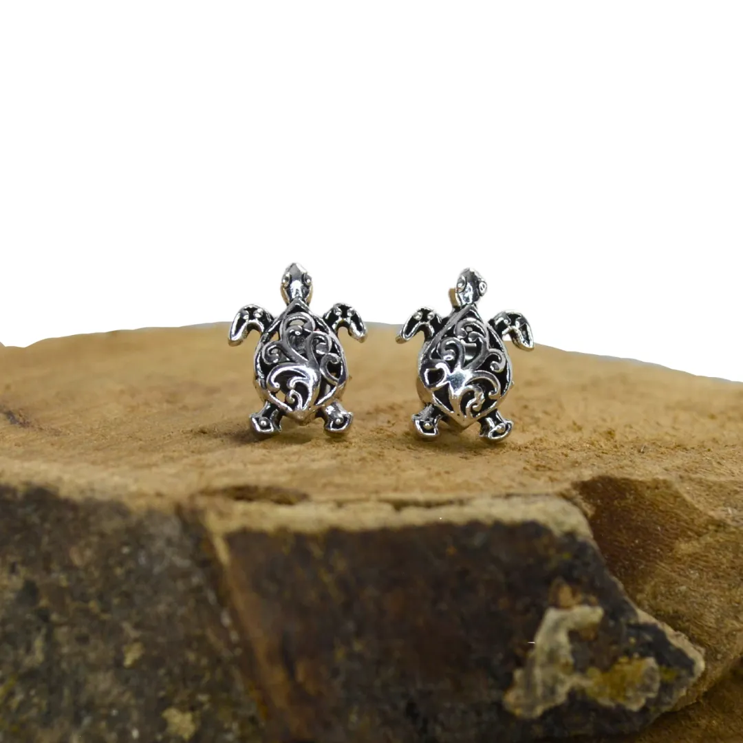 Thai Silver Turtle Stud