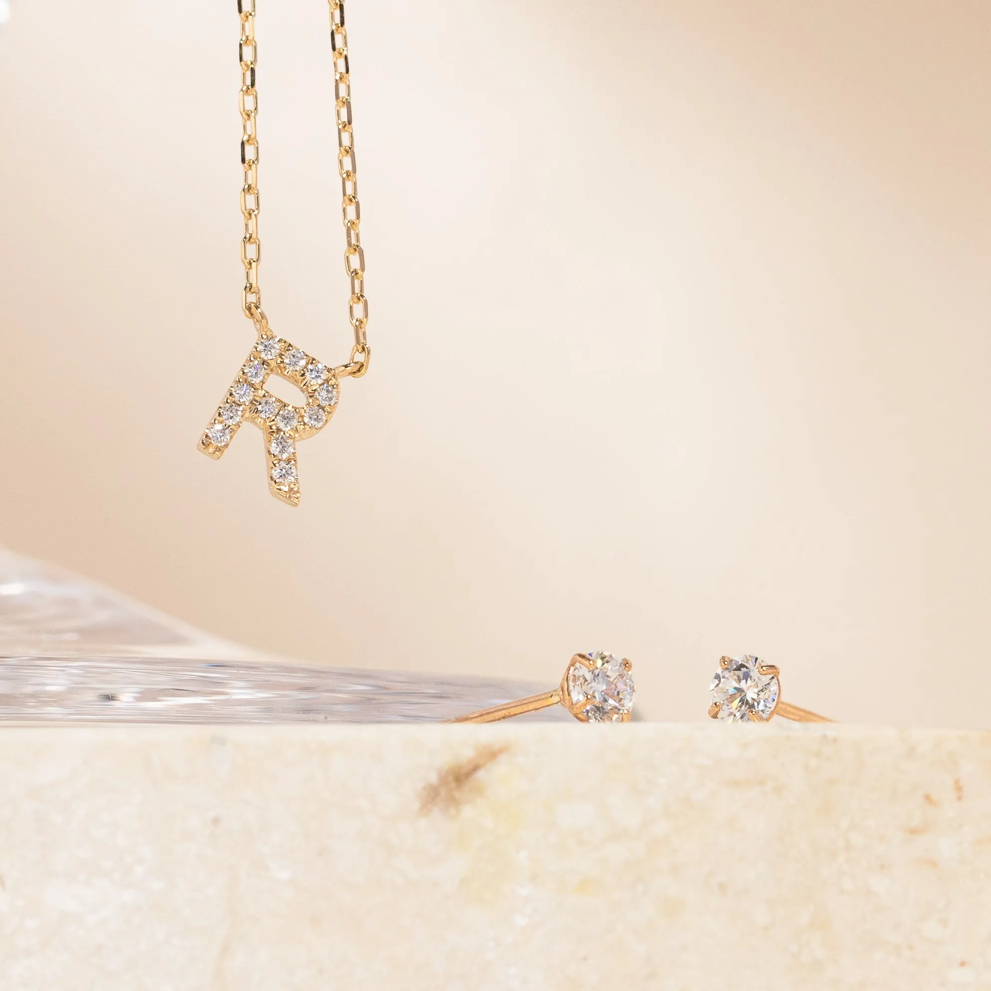 Tiny CZ Basket Stud Earrings