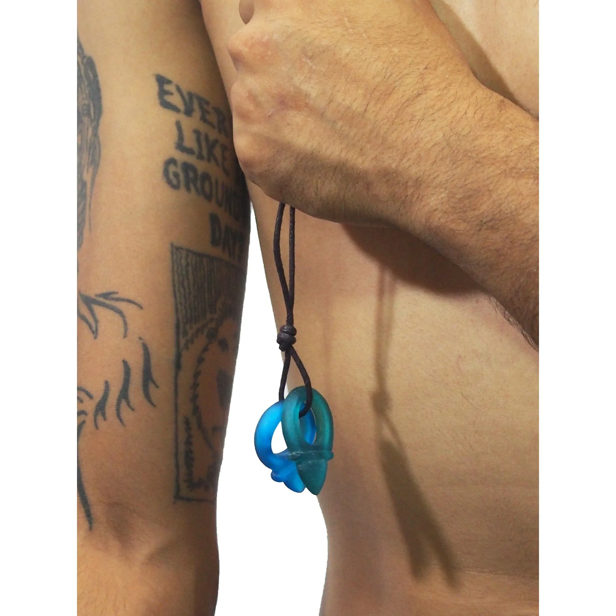 Tuareg Zinder Style "Love Charm" Double Glass Pendants 1