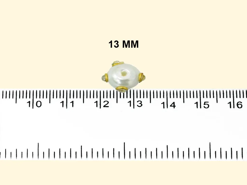 White Kundan Work Beads