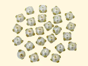 White Kundan Work Beads