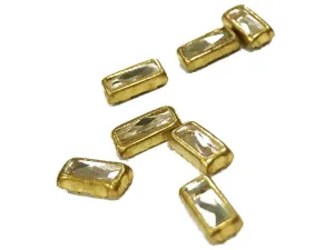 White Opaque Rectangular Kundan Stone (8x4 mm)