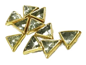 White Opaque Triangular Kundan Stone