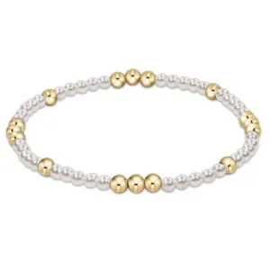 Worthy Pattern 3MM Bead Bracelet Pearl [BWOP3PE]