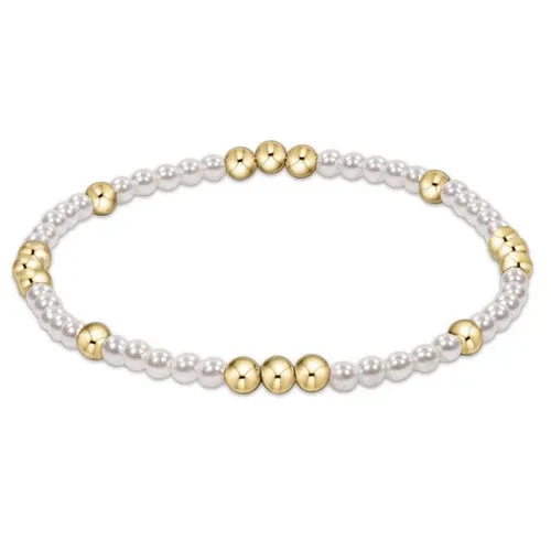 Worthy Pattern 3MM Bead Bracelet Pearl [BWOP3PE]
