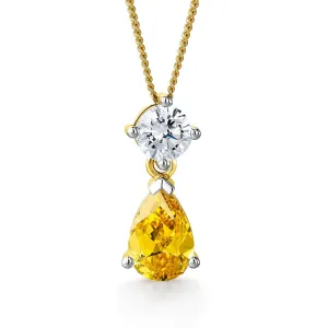 Yellow Teardrop Pendant